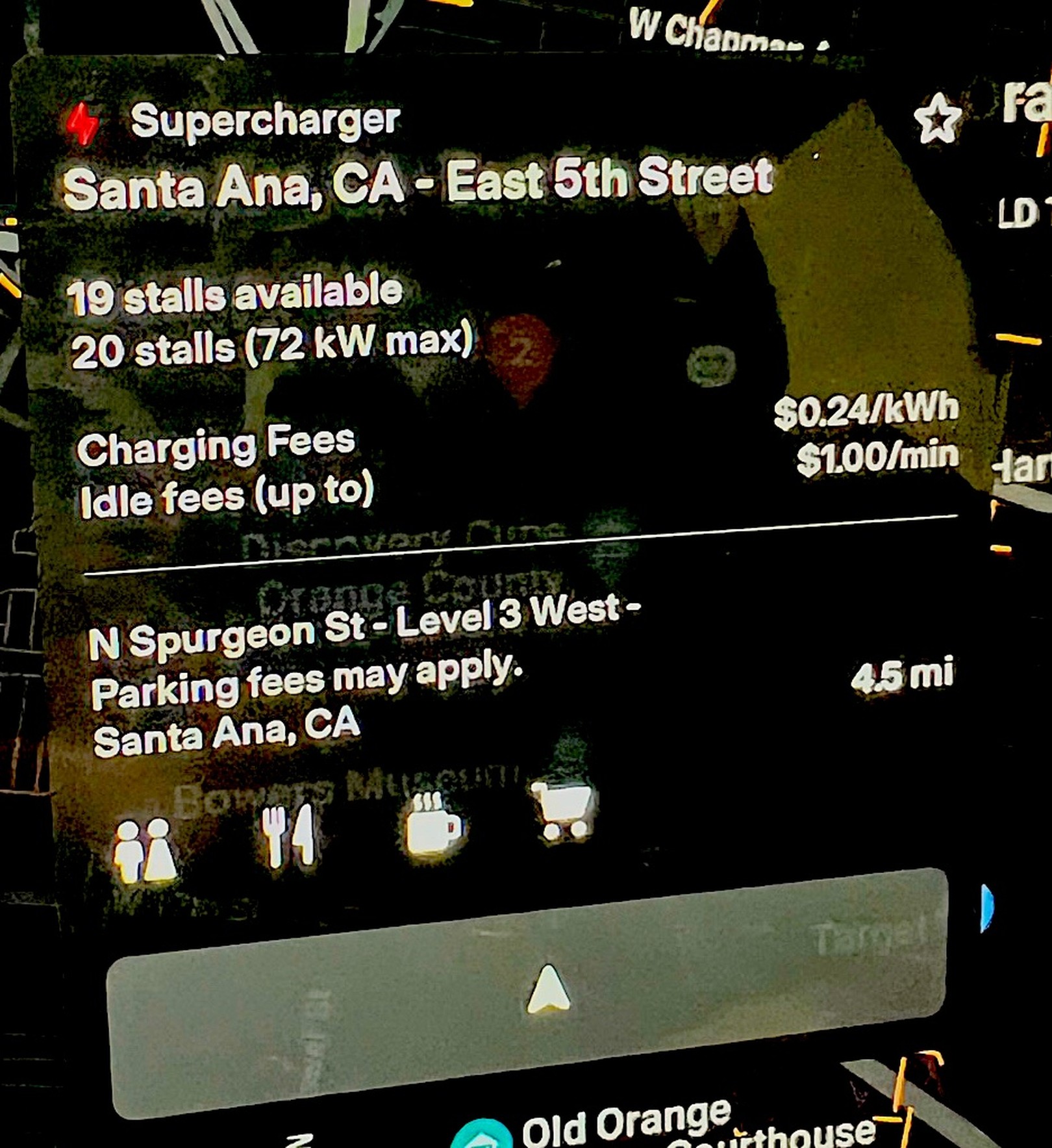 supercharging on a Tesla Model 3 main screen